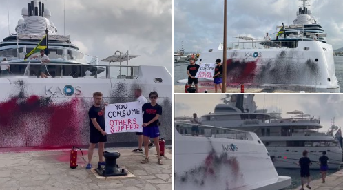 Climate activists deface Walmart heiress' $300m yacht | Al Bawaba